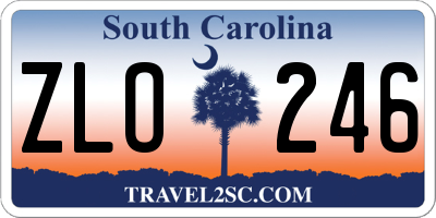 SC license plate ZLO246