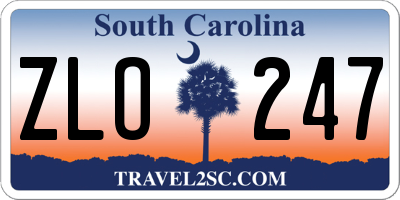 SC license plate ZLO247