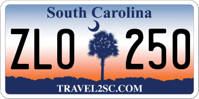 SC license plate ZLO250