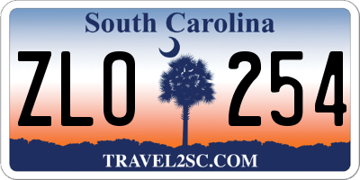 SC license plate ZLO254