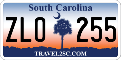 SC license plate ZLO255