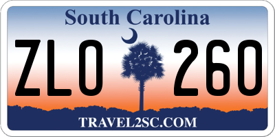 SC license plate ZLO260