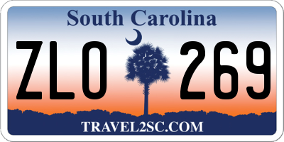 SC license plate ZLO269