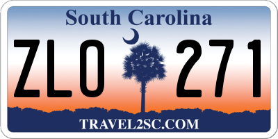 SC license plate ZLO271