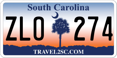 SC license plate ZLO274