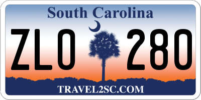 SC license plate ZLO280