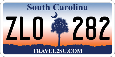 SC license plate ZLO282