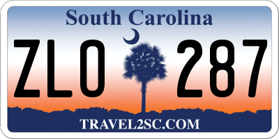 SC license plate ZLO287