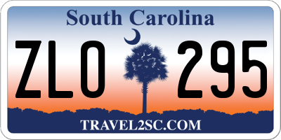 SC license plate ZLO295