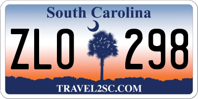 SC license plate ZLO298