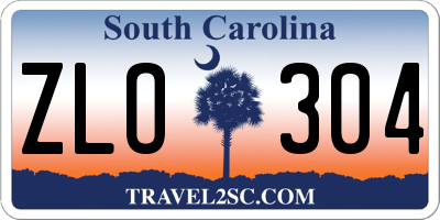 SC license plate ZLO304