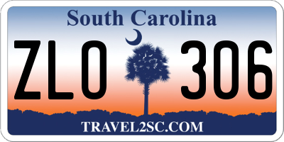 SC license plate ZLO306