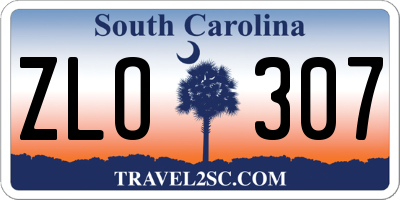 SC license plate ZLO307
