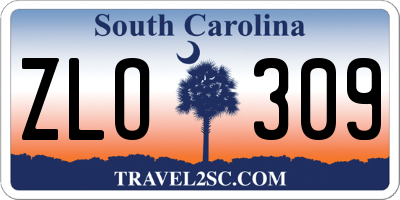SC license plate ZLO309