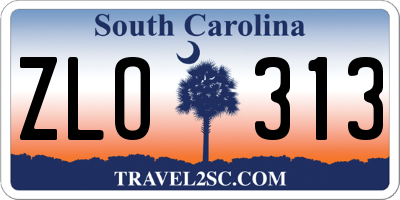 SC license plate ZLO313
