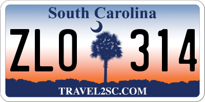 SC license plate ZLO314