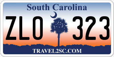 SC license plate ZLO323