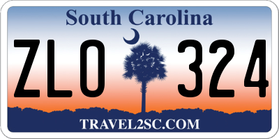 SC license plate ZLO324
