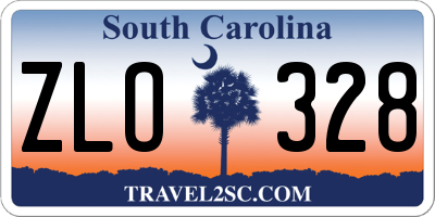 SC license plate ZLO328