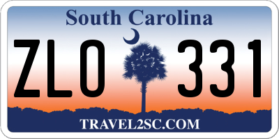 SC license plate ZLO331