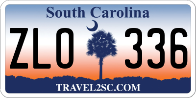 SC license plate ZLO336