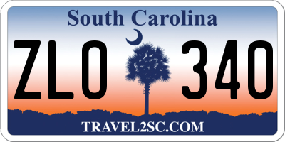 SC license plate ZLO340