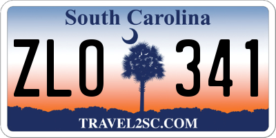 SC license plate ZLO341