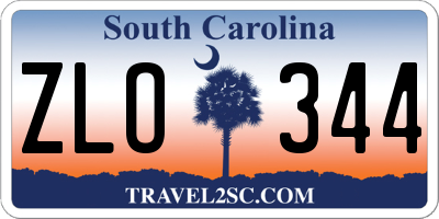 SC license plate ZLO344