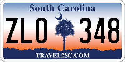 SC license plate ZLO348