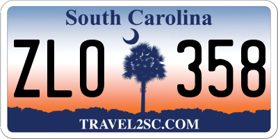 SC license plate ZLO358