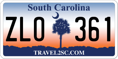 SC license plate ZLO361