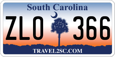 SC license plate ZLO366