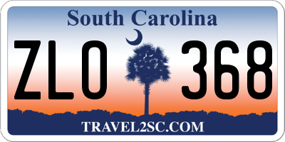 SC license plate ZLO368