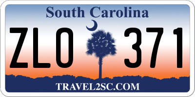 SC license plate ZLO371
