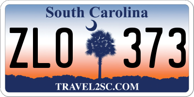 SC license plate ZLO373