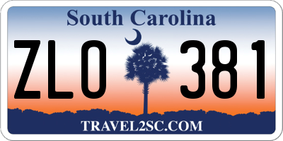 SC license plate ZLO381