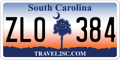 SC license plate ZLO384