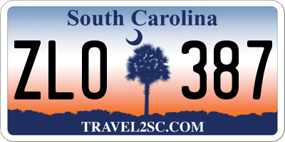 SC license plate ZLO387