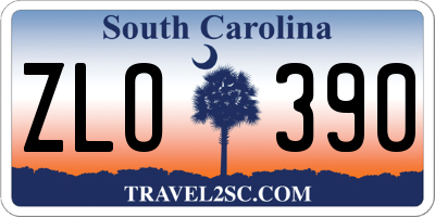 SC license plate ZLO390