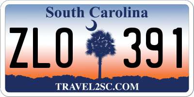 SC license plate ZLO391