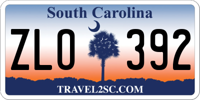 SC license plate ZLO392