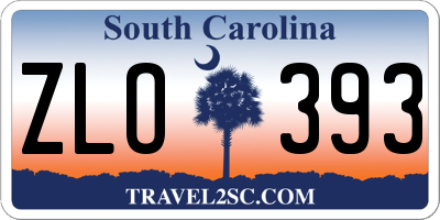 SC license plate ZLO393