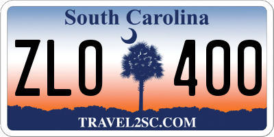 SC license plate ZLO400