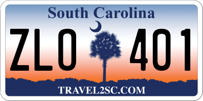SC license plate ZLO401
