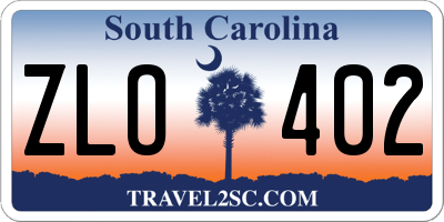 SC license plate ZLO402