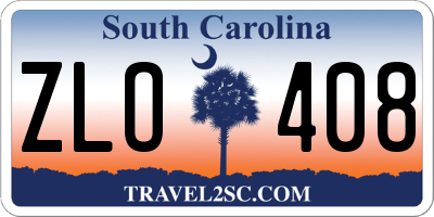 SC license plate ZLO408