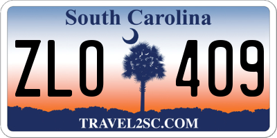 SC license plate ZLO409