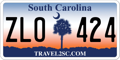 SC license plate ZLO424