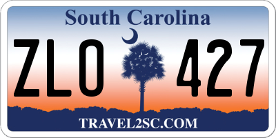SC license plate ZLO427