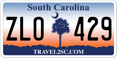 SC license plate ZLO429